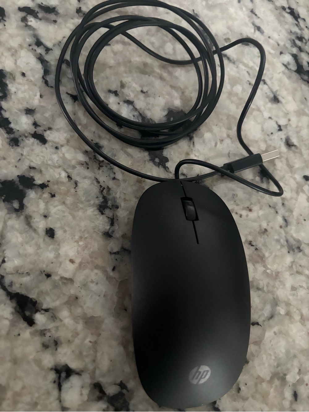 HP Black Wired USB Mouse with Scroll Wheel
